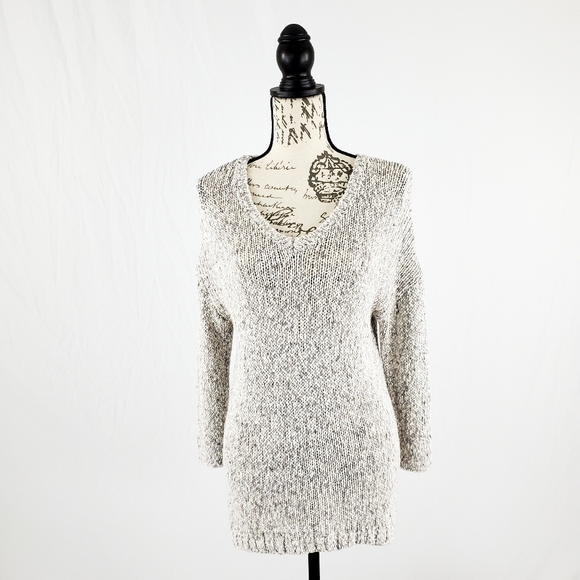 Lucky Brand Tunic Gray White Sweater Size Small - Picture 7 of 7